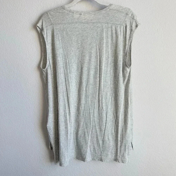 Sass & Bide Women’s Light Gray Heart String Chain Embellished Boho Shirt Size M - Picture 2 of 9